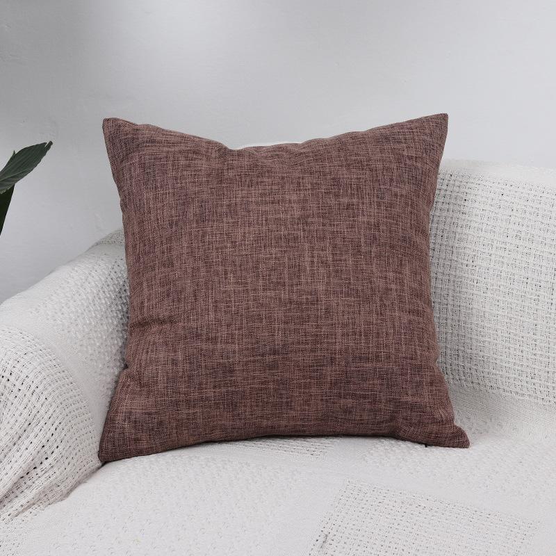 Pevná povlak na polštář z lnu a bavlny Jednoduchý povlak na polštář Severský Boho dekor Accentuální povlak na polštář na pohovku 45x45 cm 2 ks