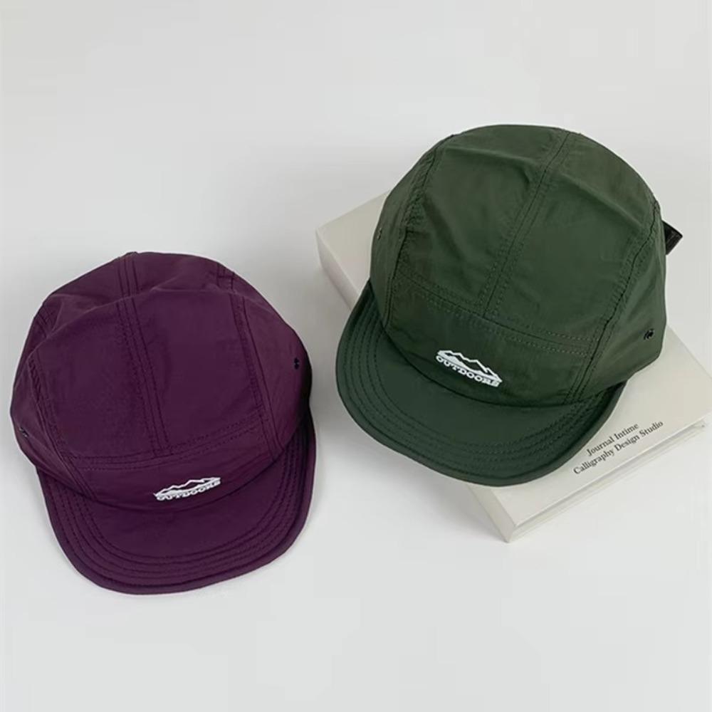 Short Brim Baseball Cap Breathable Sun Hat Casual Camping 5-sided Hat  Outdoor