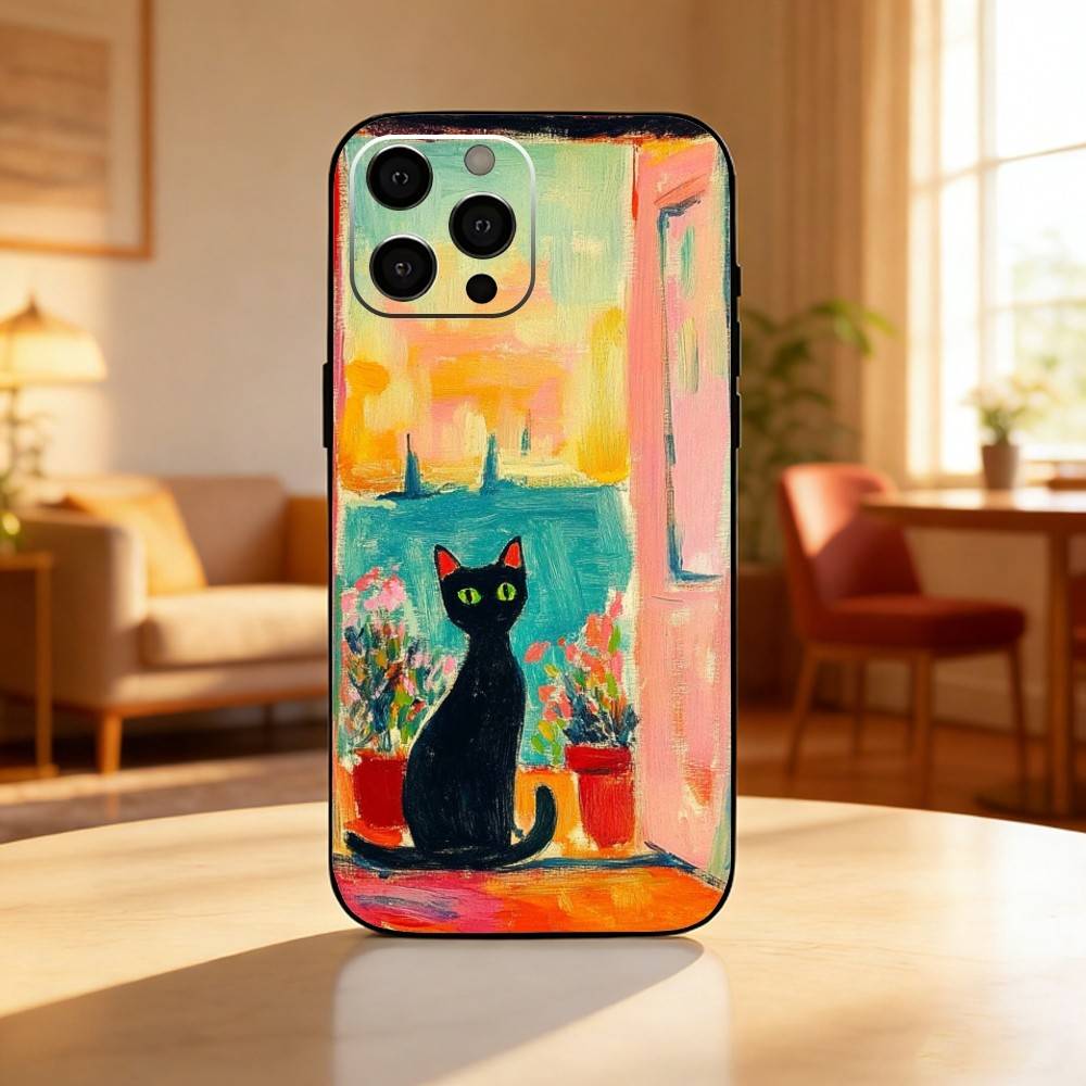 Henri Matisse Art Painting Phone Case For iPhone17,16,15,14,13,12 Plus,Max Soft Silicone Black Cover
