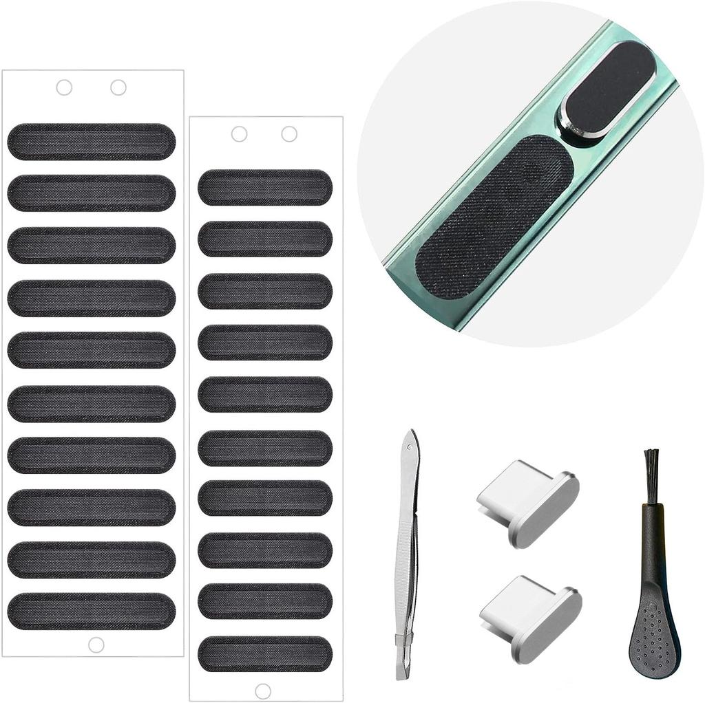 USB C Dust Plug with Speaker Mesh Cover Type-C Anti-Dust Cap for iPhone 16 15 Samsung S22/S21/S20 Note 20/10 USB-C Devices