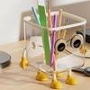 New Transparent Desktop Trash Can Cartoon Large Capacity Pen Holder Storage Rack for Student Desks Dormitories Offices