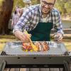 10Pcs Aluminium Grill Tray BBQ with Grooves Grill Pan Multifunctional Drip Pan