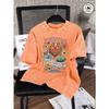 Renaissance Printing Washed T Shirts Woman Cotton Oversized T-Shirt Casual Summer Short Sleeves Y2K Womens Clothes