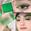 High-Saturation Matte Green Eyeshadow for Christmas: Rich Color Payoff in Yellow, Blue, Red, and Purple