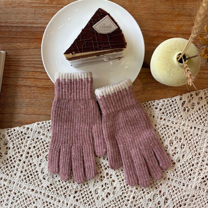 Women's Korean Style Fingerless Knit Gloves