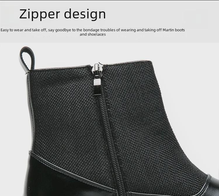 Botas Chelsea de Cano Alto Masculinas - Estilo Britânico, Abotoadura Simples, Design Martin com Acabamento Colorido