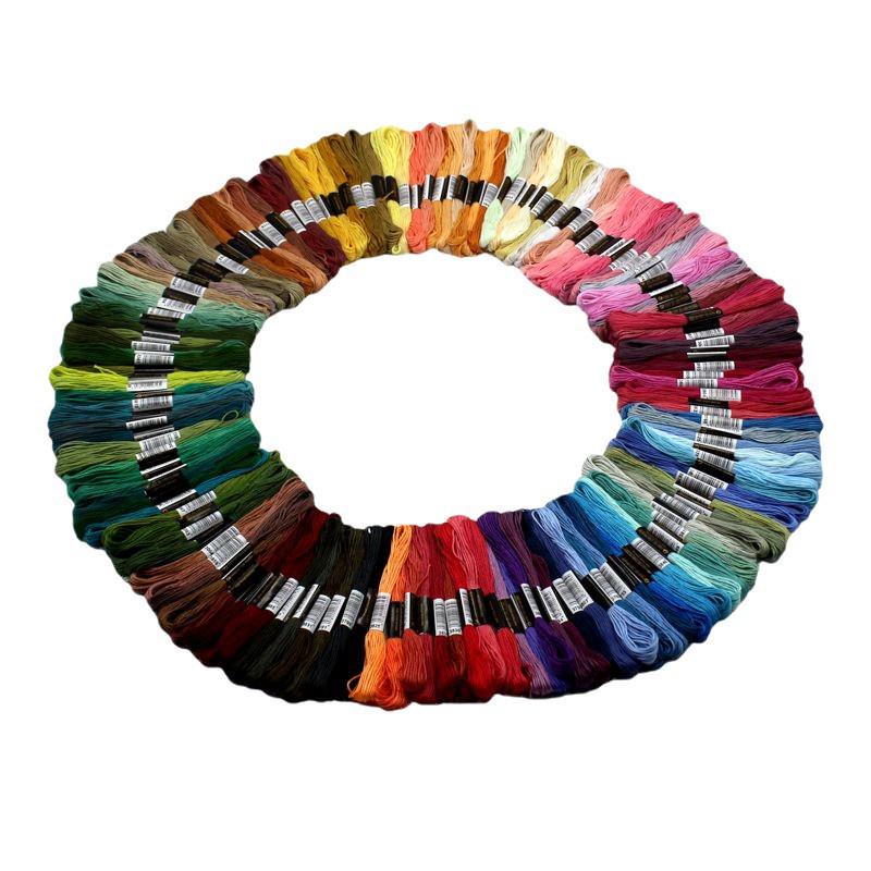Handmade DIY Embroidery Thread: 50, 100, 150, 447 Fixed Colors for Cross Stitch & Weaving