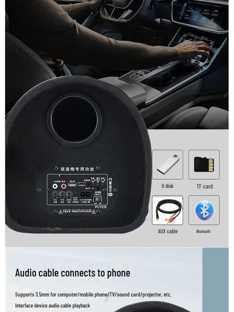 High-Performance Bluetooth Tunnel Subwoofer with 5 Speakers - 24V/220V