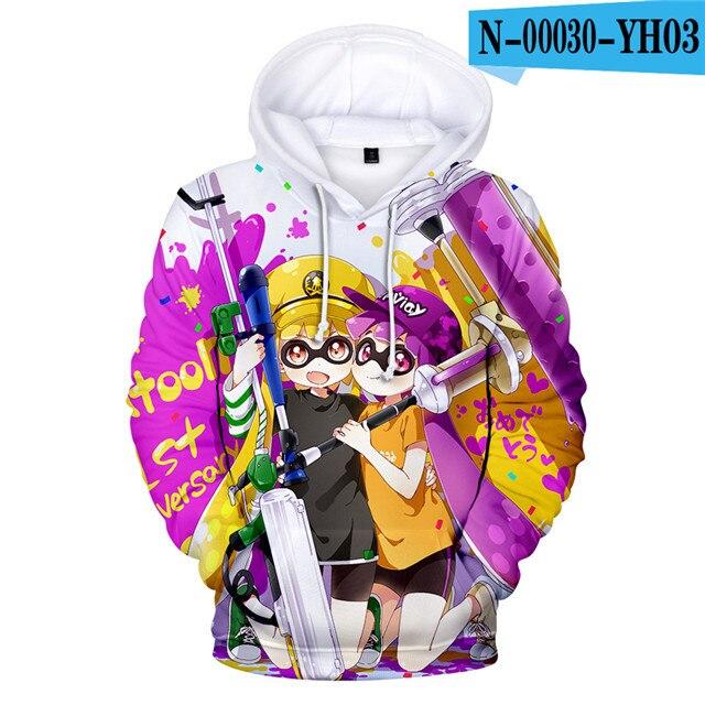 3d Print Hoodie Splatoon Sweatshirt Boys Girls Fashion Hoodie Cartoon
