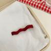 Alloy Encore Red Hair Clip Women's New Irregular Forehead Broken Hair Duckbill Clip Hair Accessories