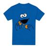 Sesame Street Unisex Voksen Om Nom Cookie Monster Ansikts T-skjorte