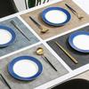 Nordic Style Retro Pu Leather Placemat Waterproof And Oil-Proof Table Mats Western Restaurant Heat-Insulating Mats