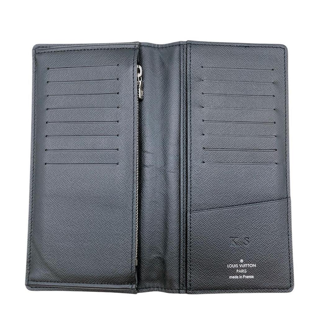 Used Good Condition Louis Vuitton M30501 Taiga Portefeuille Brother Long Wallet Black