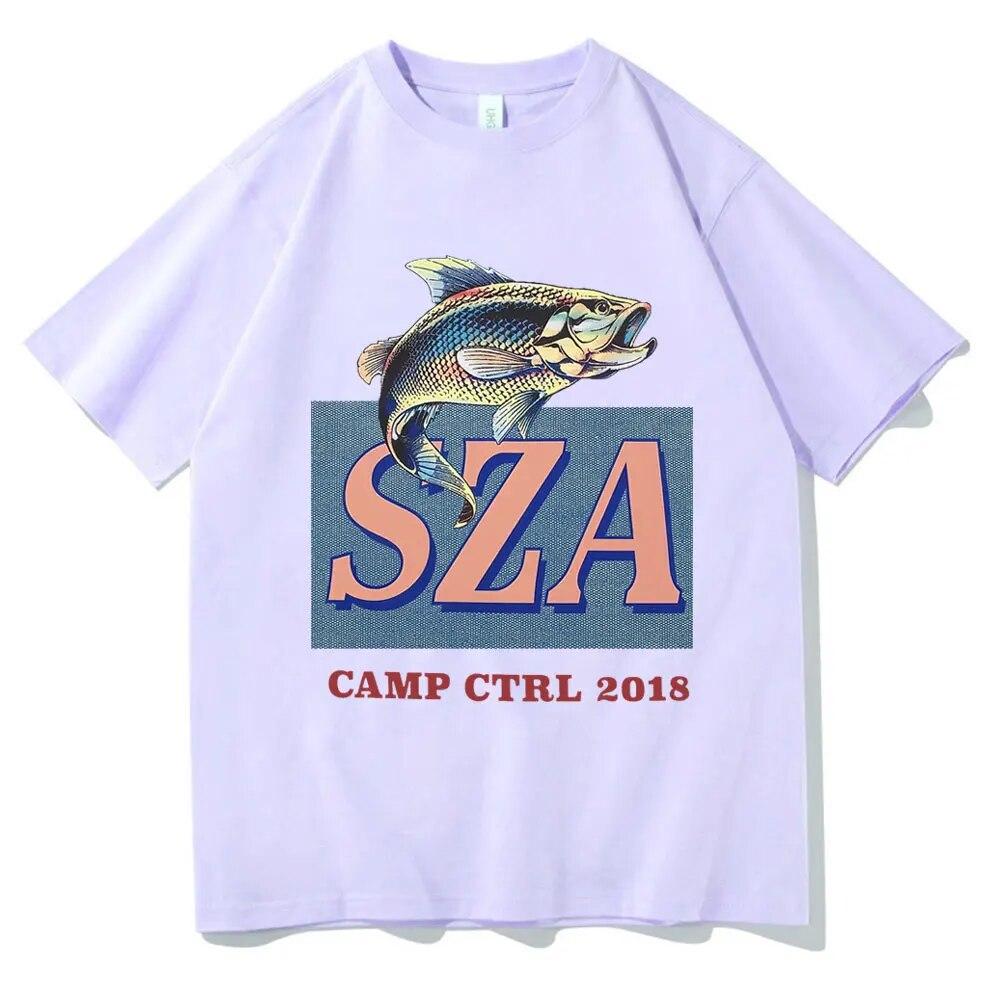 SZA Camp Ctrl 2018 Grafické tričko Módní styl Hip Hop Volná trička Krátký rukáv Bavlna Běžné Unisex Dámské Tričko Streetwear