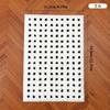 1/12 Scale Simulation Rug Mat Model Pretend Play Black Plaid Floor Mat  Doll House Accessories