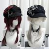 Punk Berets Metal Chain Unisex Headwear Accessory for Women Men Cabbie Hat for Halloween Cosplay Party Outfit