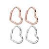 Sterling  Heart Shaped Stud Earring for Women Birthday Jewelry Gifts With Cloth Bag