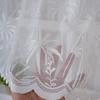 Breathable Sheer White Curtains for Window Stylish Lace Designs Kitchen Dining Decoration