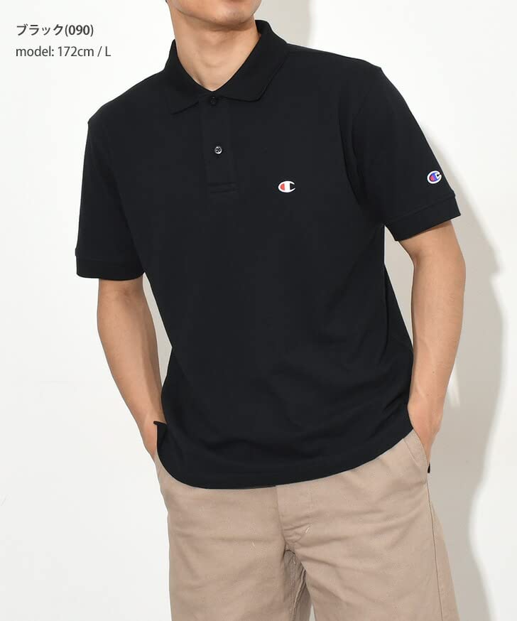 Champion Short Sleeve Polo Black Men's Shirt,