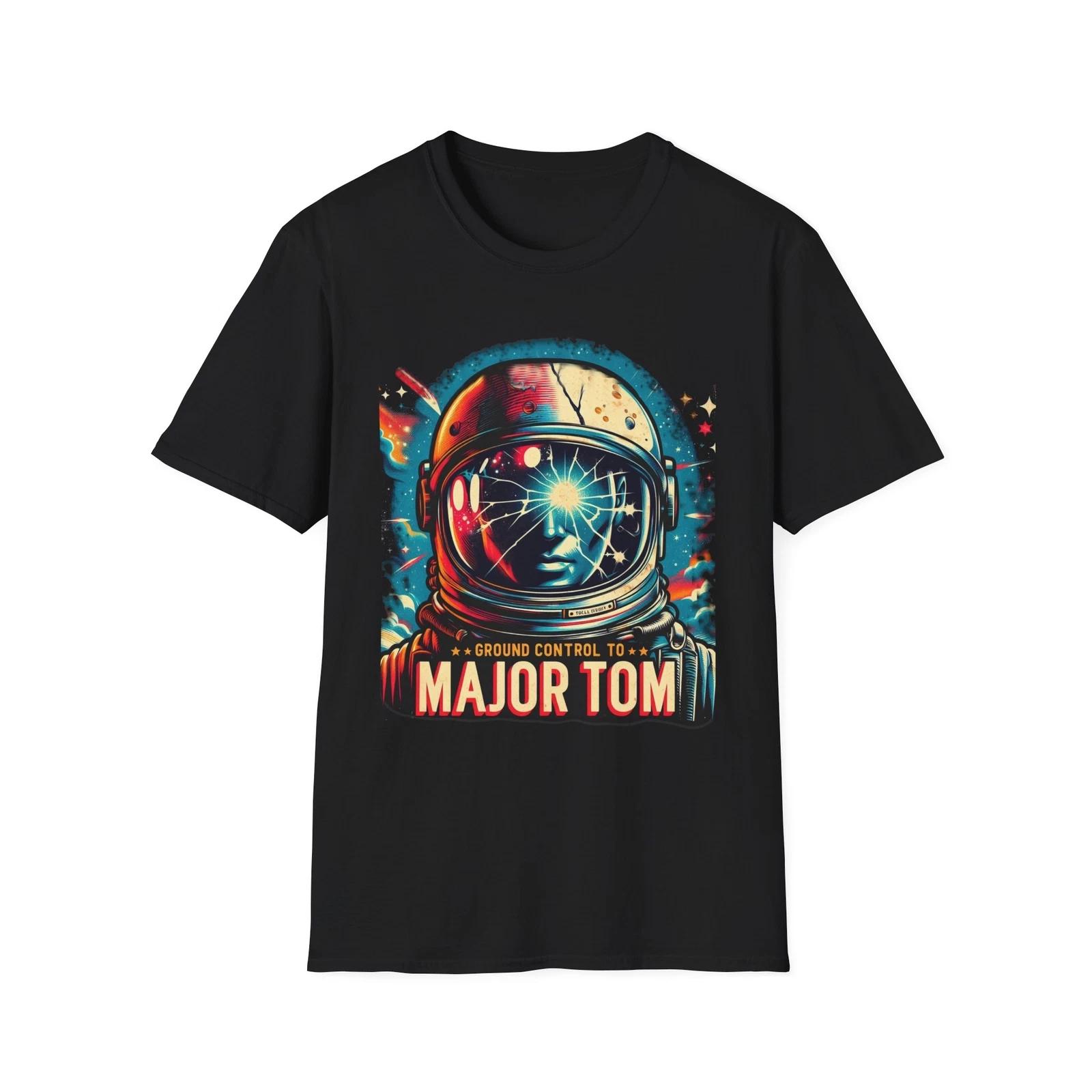David Bowie Major Tom T-Shirt – Space Oddity Retro Rock Tee L