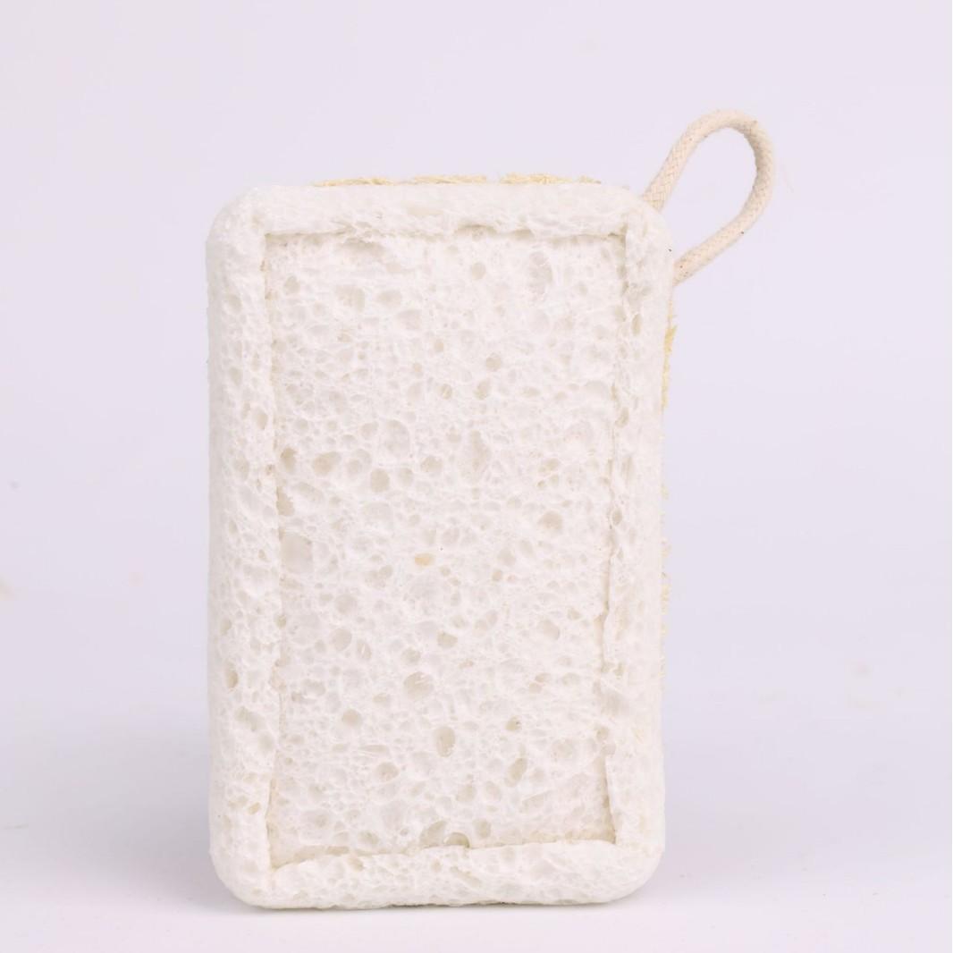 Loofah Dishcloth Kitchen Cleaning Scrub Thickened Sponge Pot Brush & Scouring Pad 7*11cm бежевый