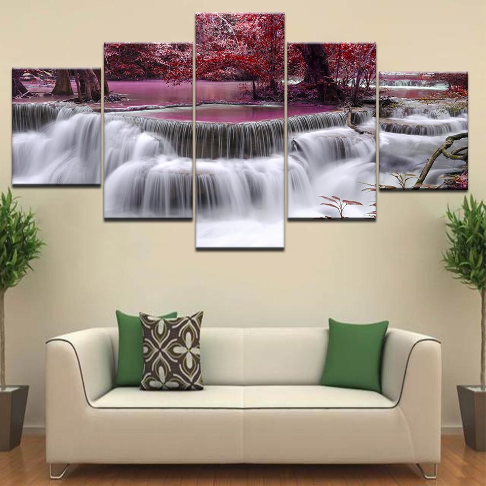5pcs Seascape Wall Pictures Beach Sea Ocean Canvas Painting Wall Art Landscape Posters Prints for Living Room Decor No Frame