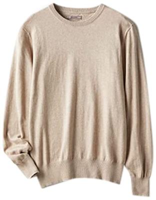 Deux Cashmere Cotton Natural Sweater Small Beige Classé (55131)