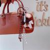Stylish Leather Horse Pendant Keychain Braided Rope Bag Charm Keychain Bags Decoration For Phone And Bag Use