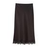 European and American Women's Casual Silk Satin Lace Top + Skirt - Trendy INS Style