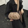 Fluffy Plush Cloud Dumpling Bag Ruched Faux Fur Bags for Women Shoulder Bag Winter Warm Soft Crossbody Bags  Handbags Pouch