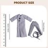 1/12 Action Figure Clothes Coat and Pants Mini Doll Model Costume Length Jacket for 6" Male