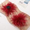 Fluffy Ostrich Feather Applique Handmade Feather Pin Feather Patch  DIY Handmade Accessory
