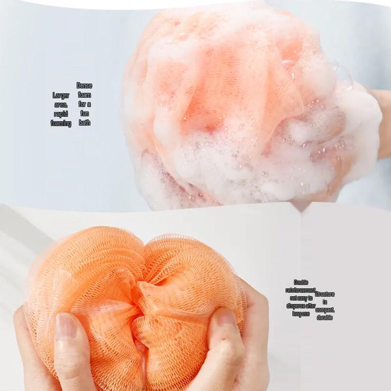 Miaojie Exfoliating Bath Brush and 10 Large Loofah Set