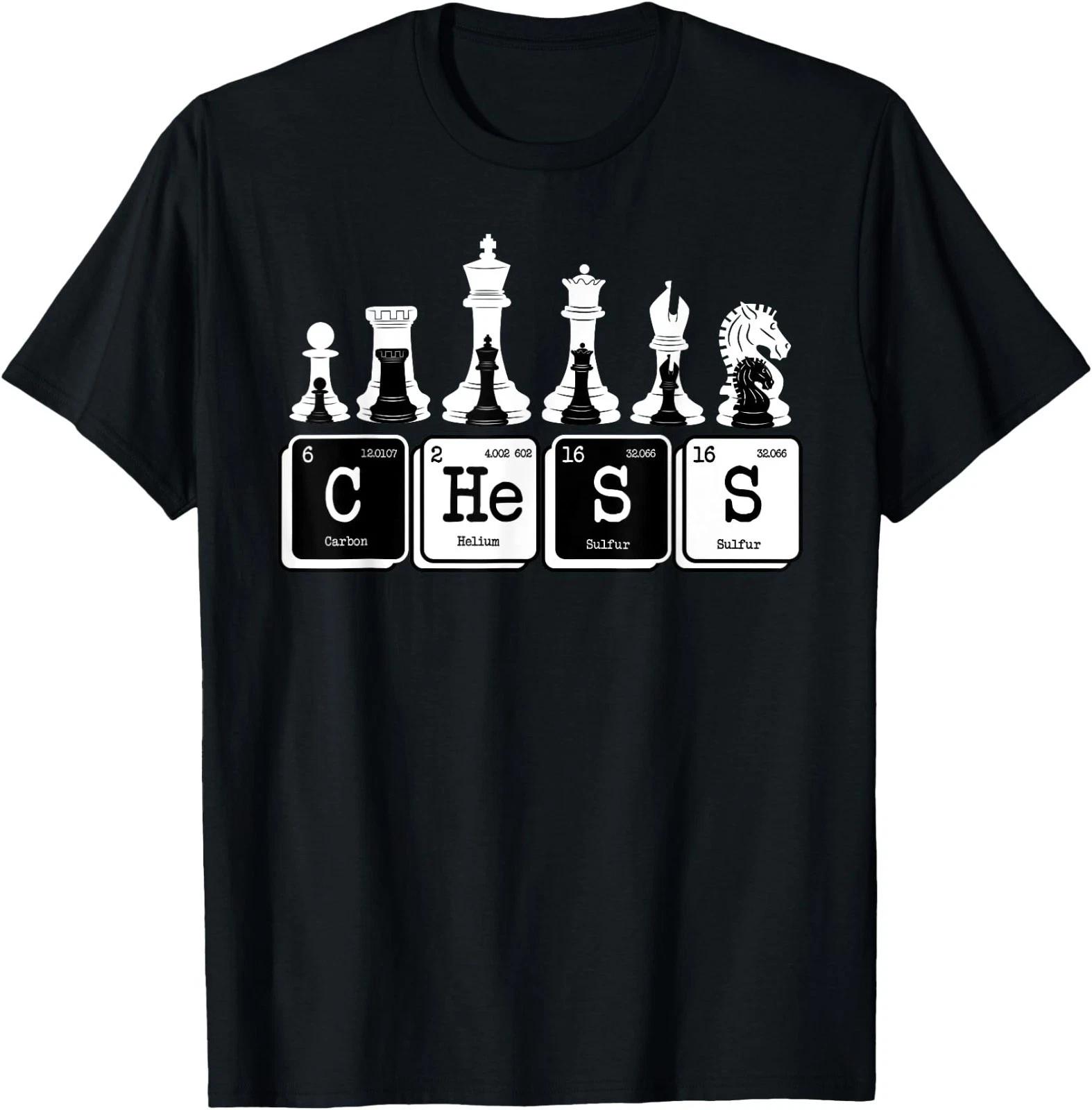 Funny Chess Set Pieces Periodic Table Board Game Player Gift T-Shirt Small 2XL