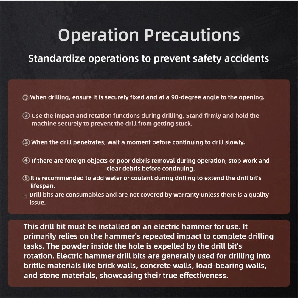 1PCS For SDS PLUS Shank Electric Hammer Drill Bits  Brick Cement Stone Concrete Rock