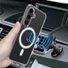 For Samsung Galaxy S25 Clear Case WANLONFENG LM1 Series Compatible with MagSafe with 2Pcs Screen Films (Big Lens Hole)