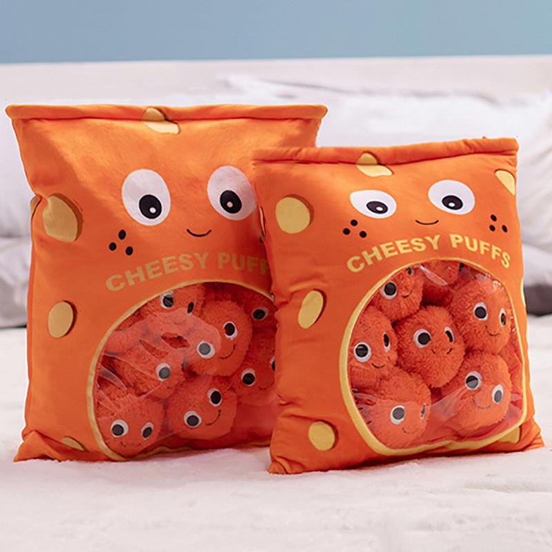 

Cute Softpuffy And Snack Plush Pillow With Durable Fabric For Home Decoration 40cm