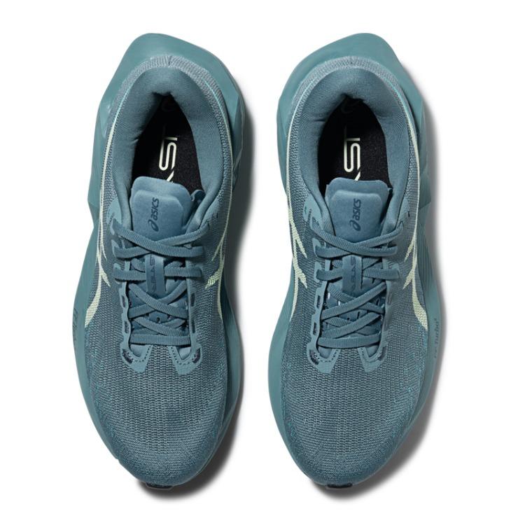 Asics Novablast 6 Comfortabele Ademende Responsieve Hardloopschoenen Heren sneaker Blauw Groen 1011C243-401