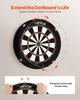 Dartboard with 6 Darts & Scoring Kit, Self-Healing Sisal Fibers Dartboard with Staple-Free Bullseye & Rotating Number Ring, 451mm Professional Steel