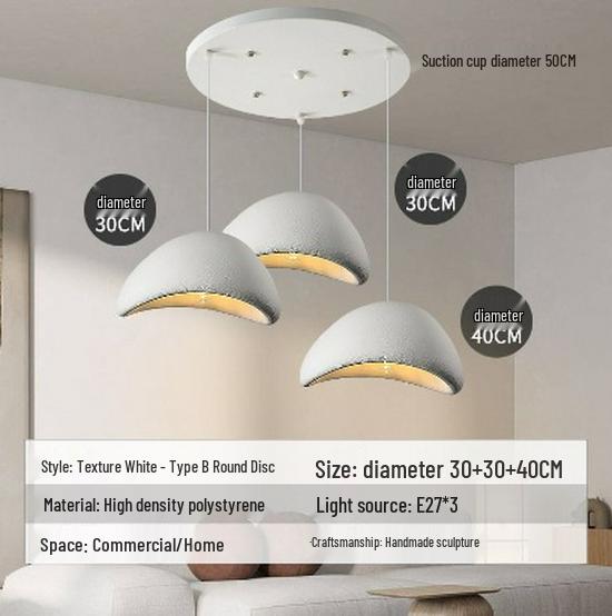 Japanese Cream Style Chandelier for Duplex Lofts, Restaurants, Bars, and Homestays