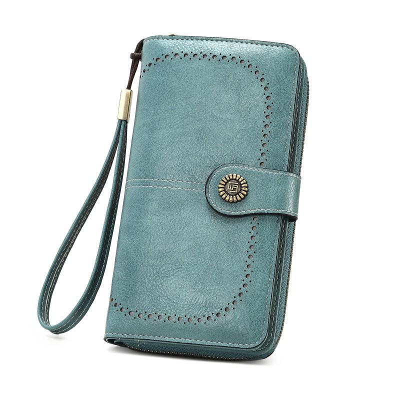 Vintage Leather Wallet: Large Capacity Multi-Functional Card Holder and Long Coin Purse for Men and Women