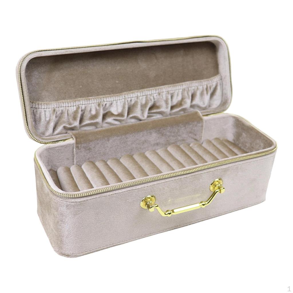 Bangle Box Bracelet Necklace Jewelry Display Tray Case Dustproof Portable