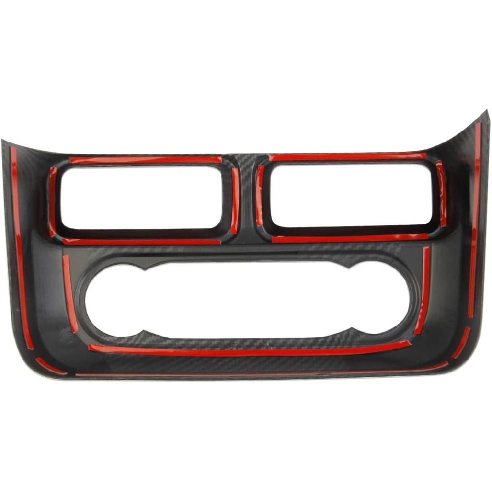 Carbon Fiber Central Control AC Switch Air Conditioner Panel Cover Vent Trim for Ford Maverick 2022-2024