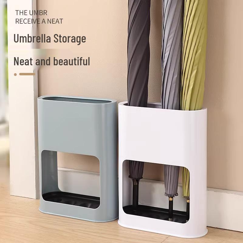 Compact Plastic Umbrella Stand for Entryway – Durable Rain Gear Storage Rack