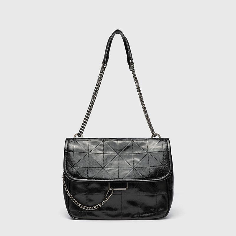 A Trendy and Stylish Chain Checkered Bag for Homeless Women, A Retro and Versatile Single-shoulder Crossbody Bag for Women