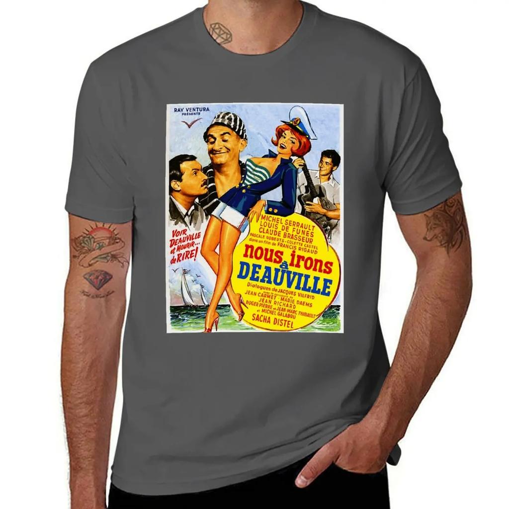 Piękny Model Zabawny Louis Orange De Ciemnoszary Funès Mówiący Muzyka Vintage Retro T-Shirt gładkie topy odzież męska