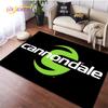Tappeto con logo di bicicletta per Soggiorno Camera da letto Tappeti Cucina Bambini Porta Tappetino Antiscivolo Regalo di compleanno Oggetti di scena fotografici Alfombra Tappeto