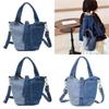 Denim Casual Bucket Bag With Breathable Fabric For Unisex Daily Use