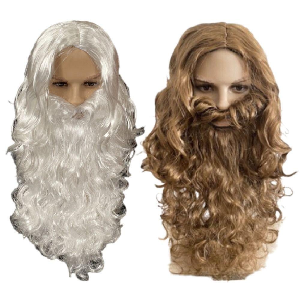 Creative Santa Hair and Beard Set Funny Christmas Cosplay Props  Christmas Decorations