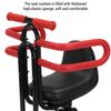 Front Toddler Bike Seat Front Mounted Children Safety Seat with Fence and Footrest